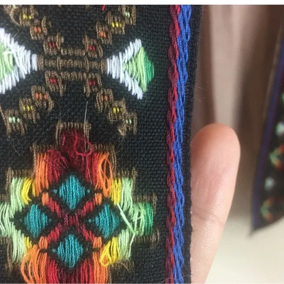 POL kimono sleeve open tan Aztec print open front cardigan western boho size M - Picture 7 of 8